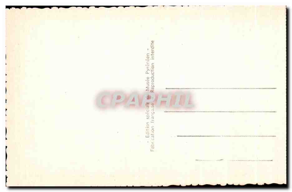 CPA Lourdes Le Chateau Fort Musee Pyreneen Salle de la Faune Pyreneenne Chamois Bear ours — Verso
