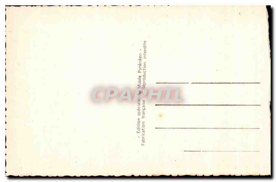 CPA Lourdes Le Chateau Fort Interieur de la Chapelle — Verso