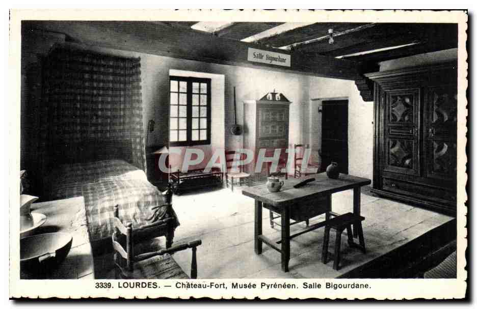 CPA Lourdes Chateau Fort Musee Pyreneen Salle Bigourdane