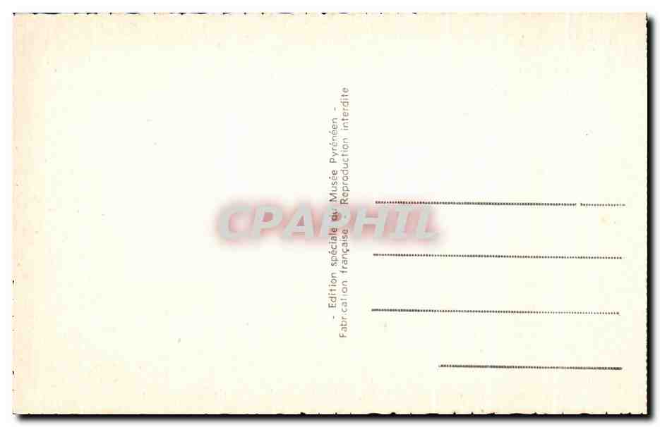 CPA Lourdes Chateau Fort Musee Pyreneen Salle Bigourdane — Verso