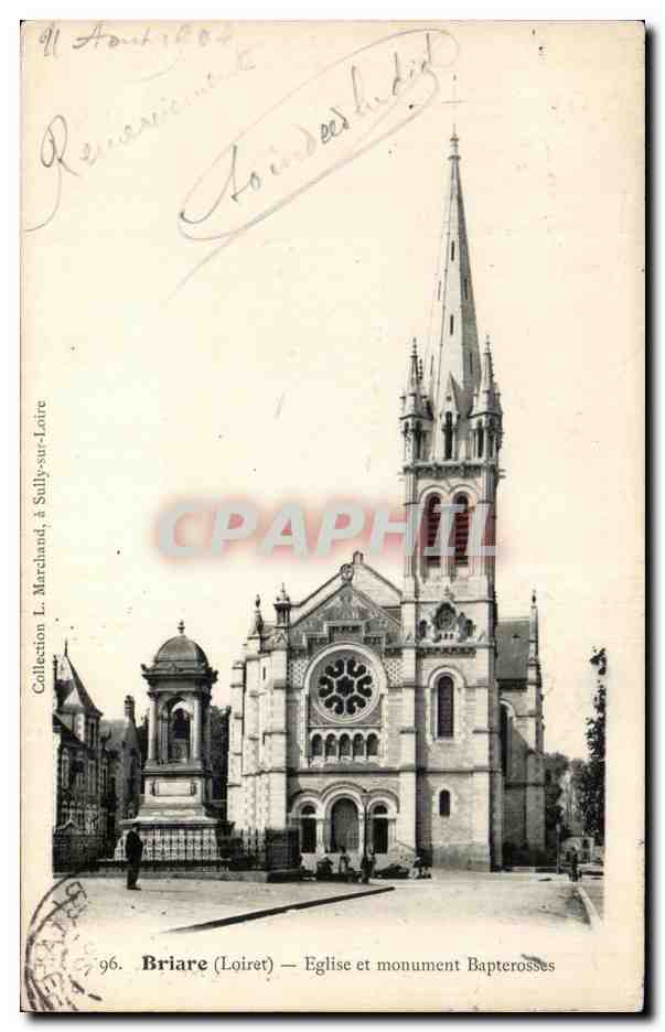 CPA Briare Eglise et Monument Bapterosses