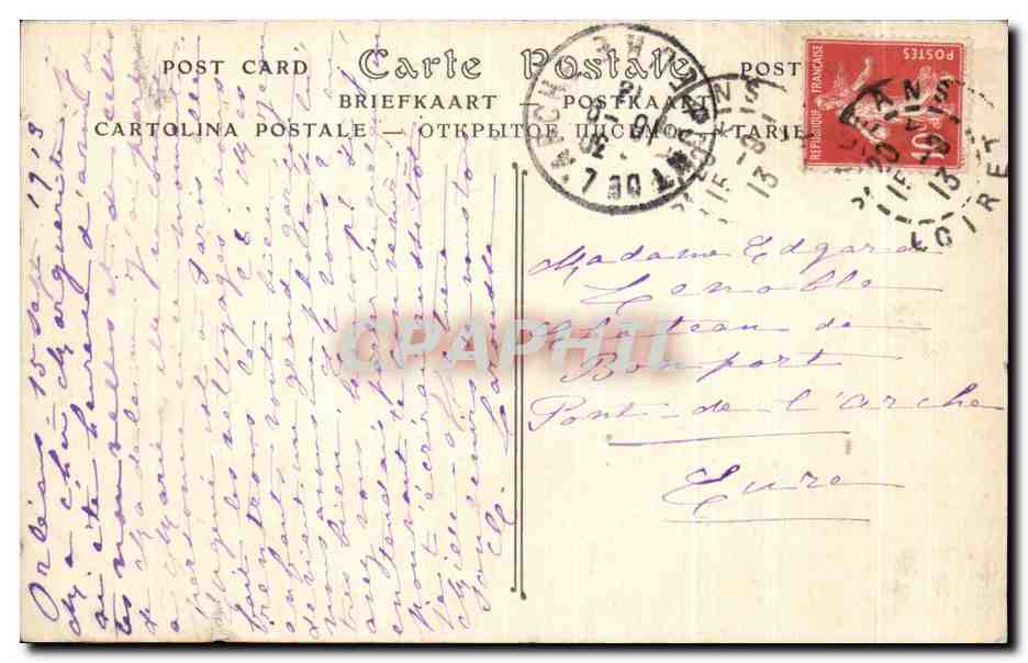 CPA Orleans Jeanne d arc — Rückseite