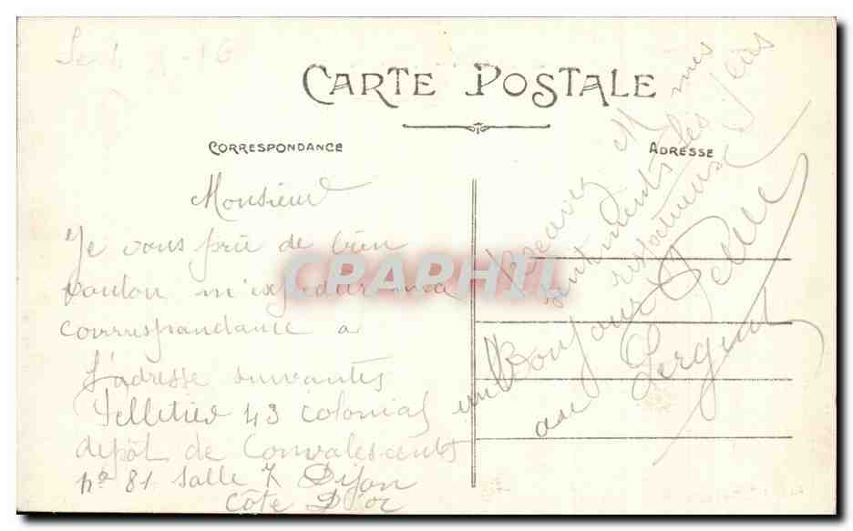 CPA Orleans Le Pont Nicolas II — Verso