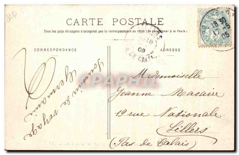 CPA Libourne Pont sur La DorDogne Construit Sous Napoleon 1er — Rückseite
