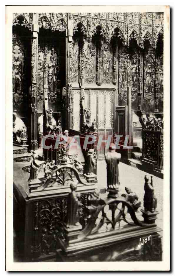 Auch (Gers) — Les stalles du chœur de la Cathédrale — Éditions d'Art 'Yvon', Paris
