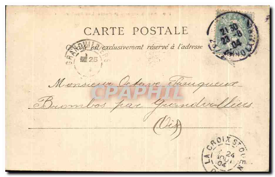 CPA Paris Porte St Denis Les Boulevards — Verso