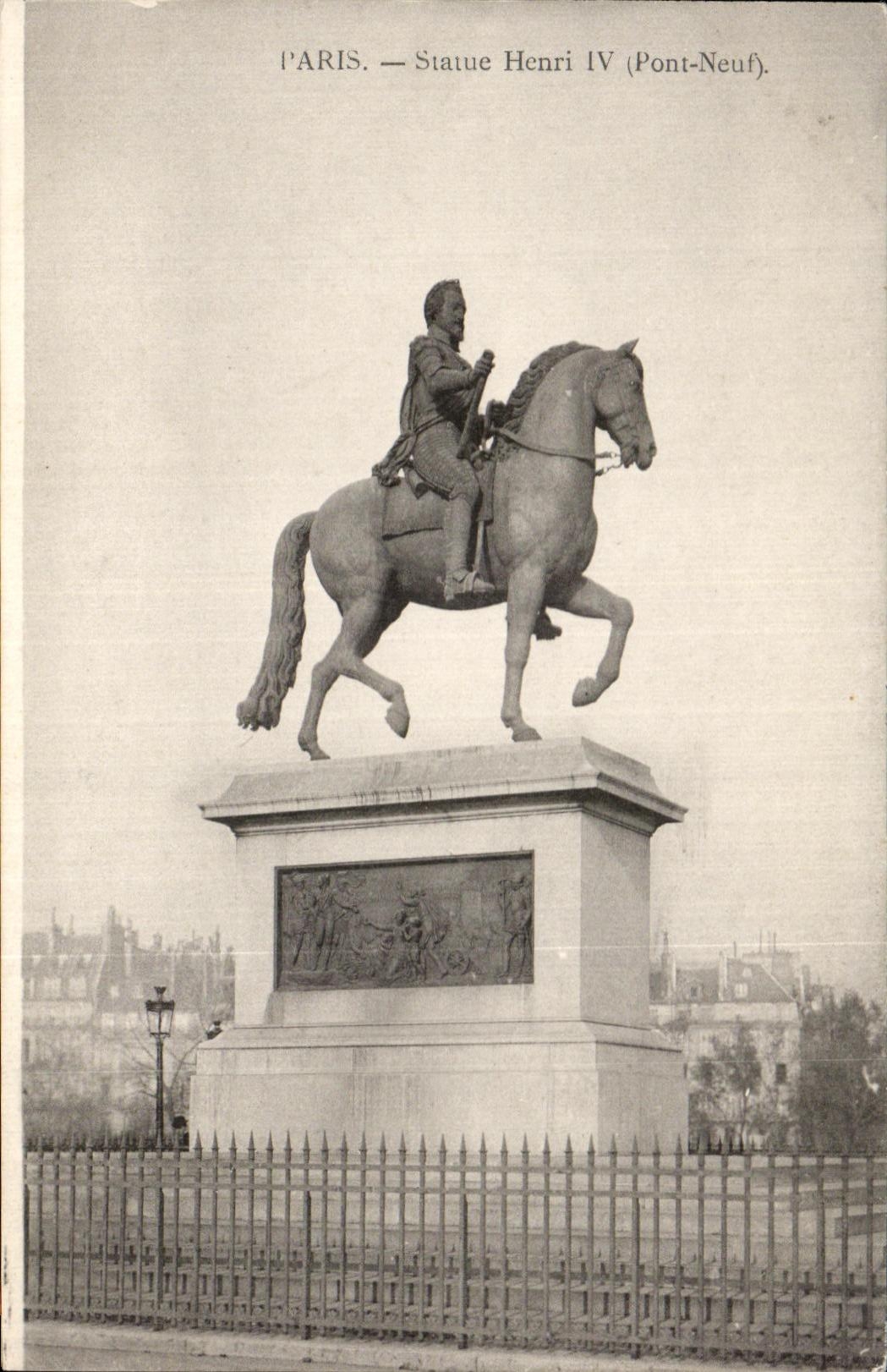 CPA Paris Statue Henri IV Pont neuf