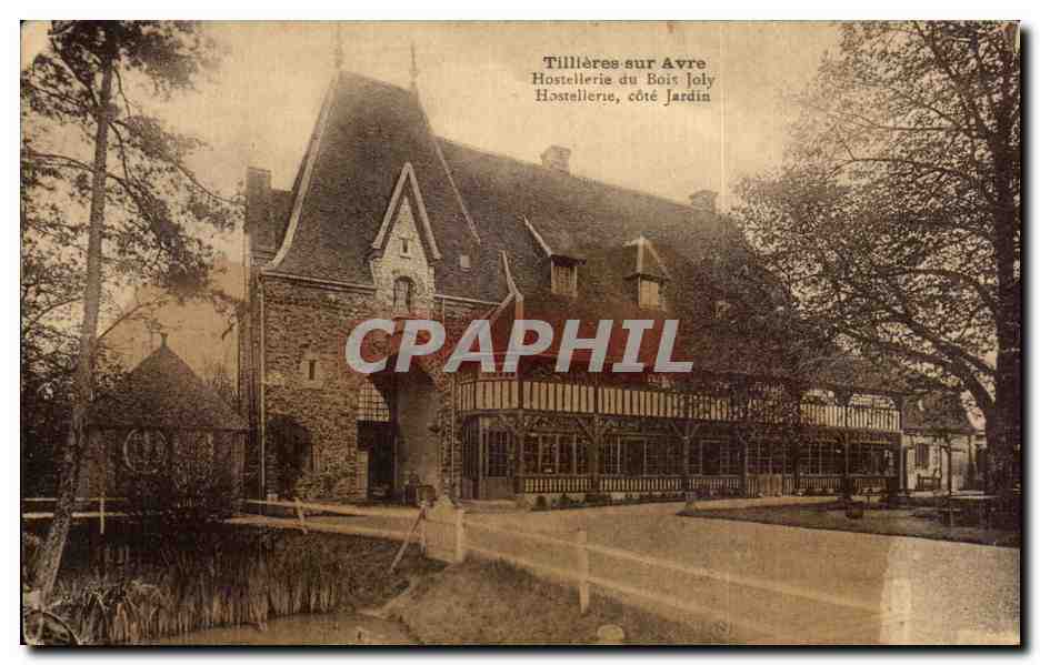 Tillières-sur-Avre — Hostellerie du Bois Joly, côté jardin — éditeur non identifié