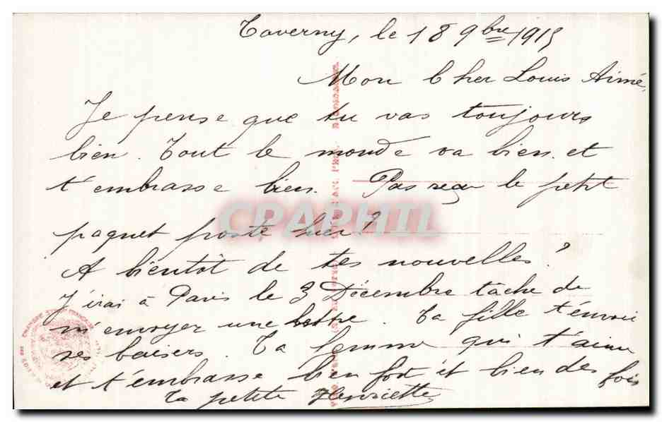 CPA Fantaisie Fleurs Gloire Bonheur — Rückseite