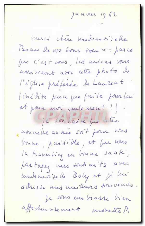CARTE PHOTO Eglise (non localisee) — Rückseite
