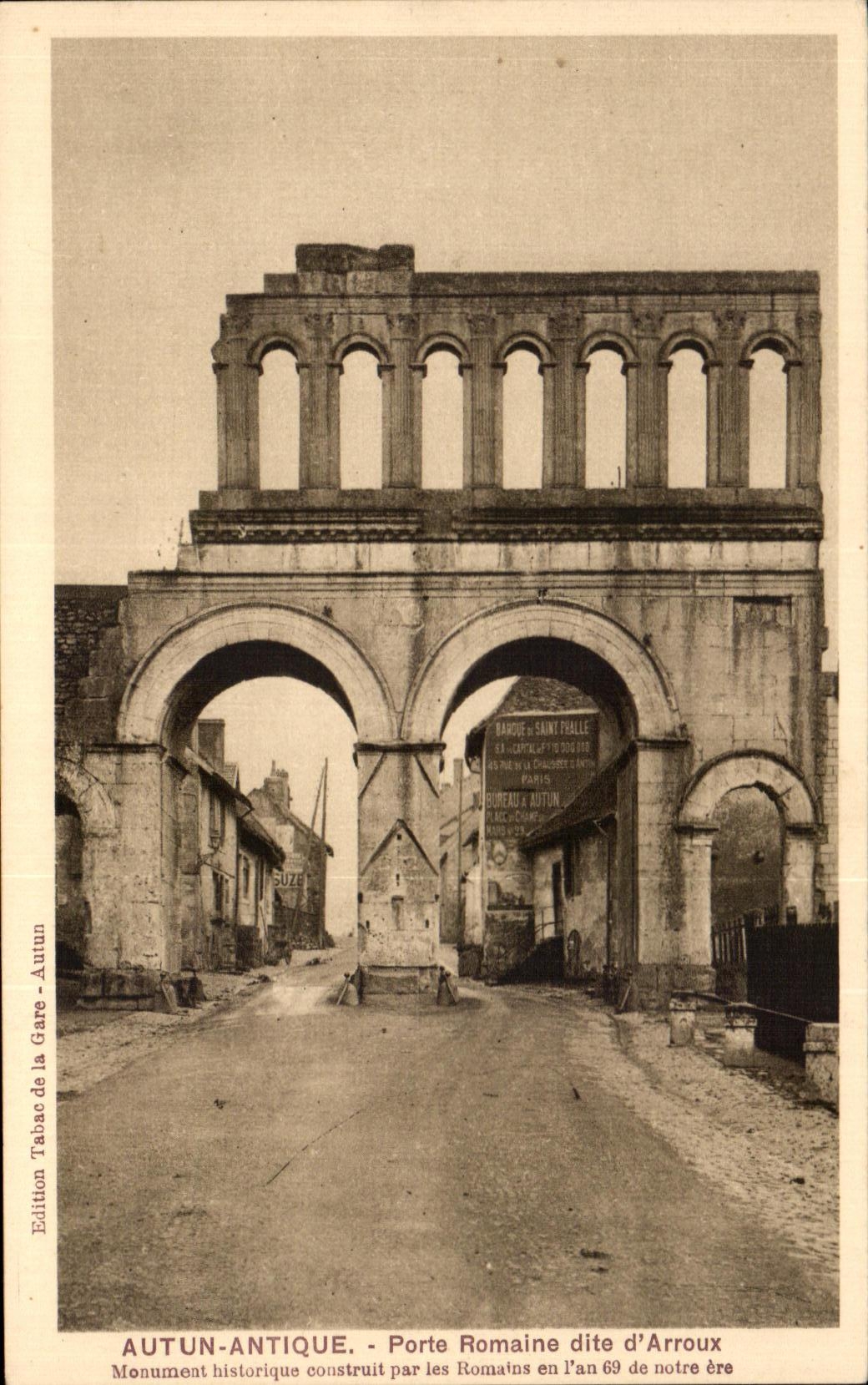 CPA Autun Antique Porte Romaine dite d Arroux