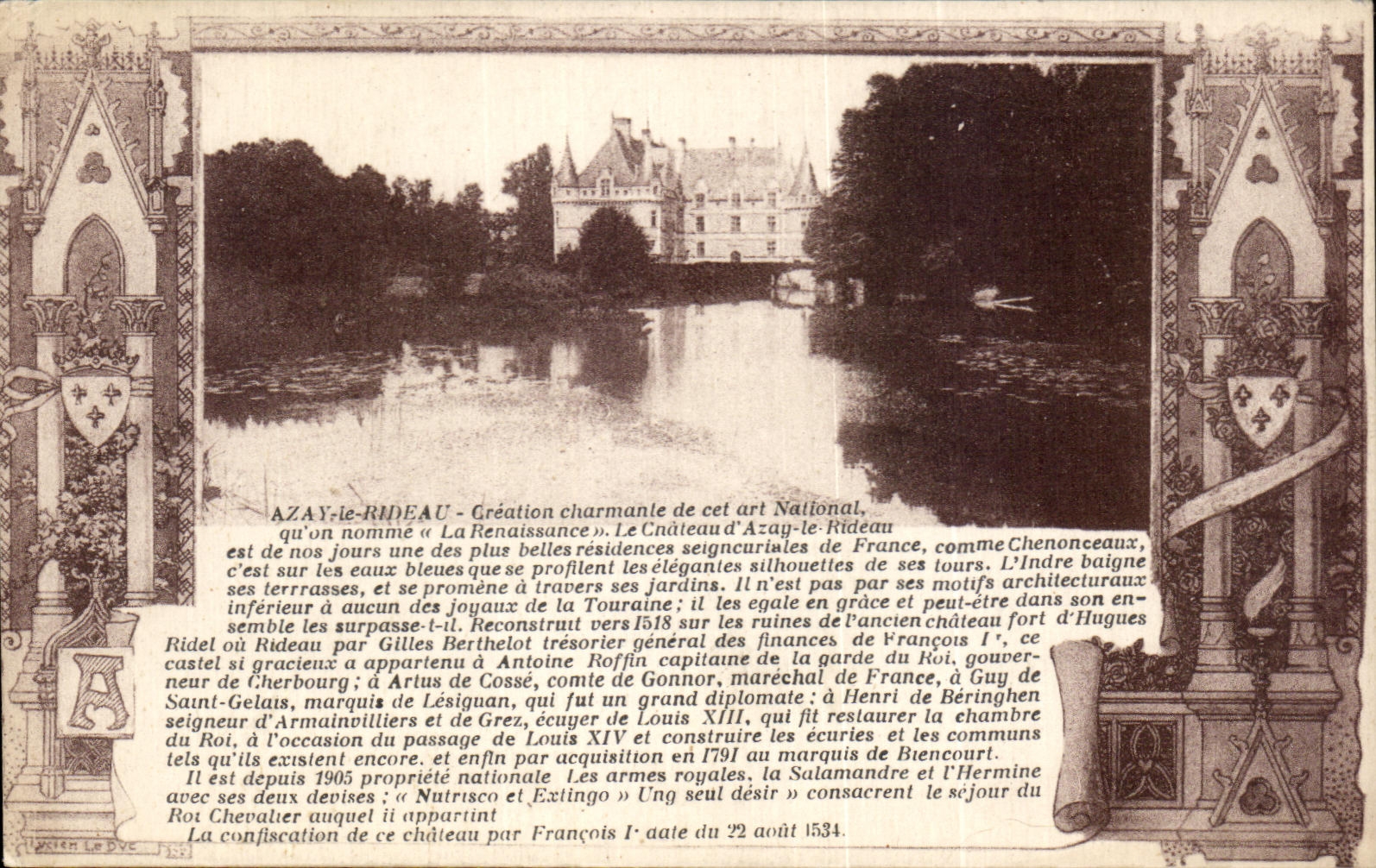 CPA Azay le Rideau Creation charmante de cet art National