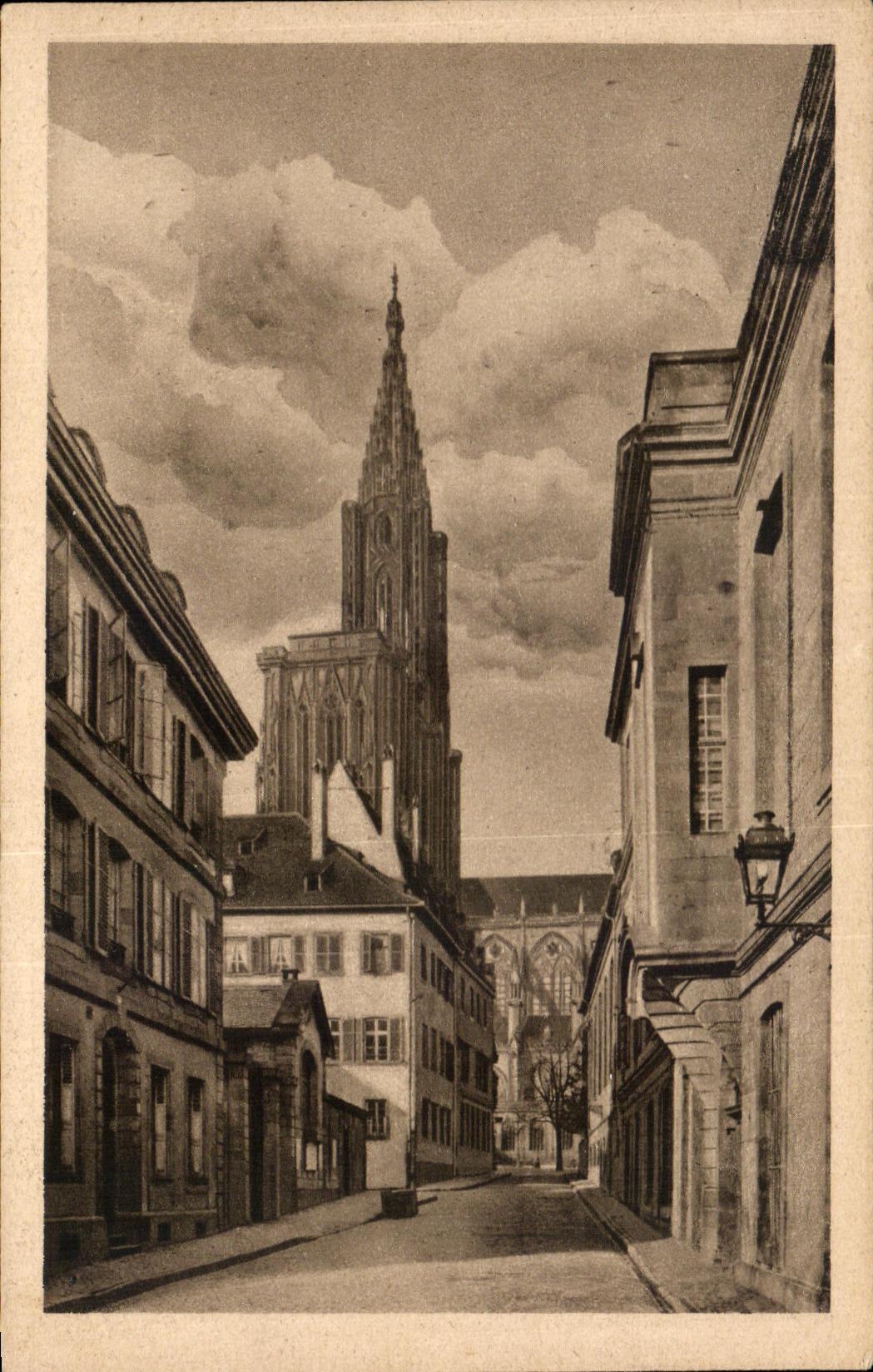 CPA Stassburg i E Munuster von der Schlosgasse