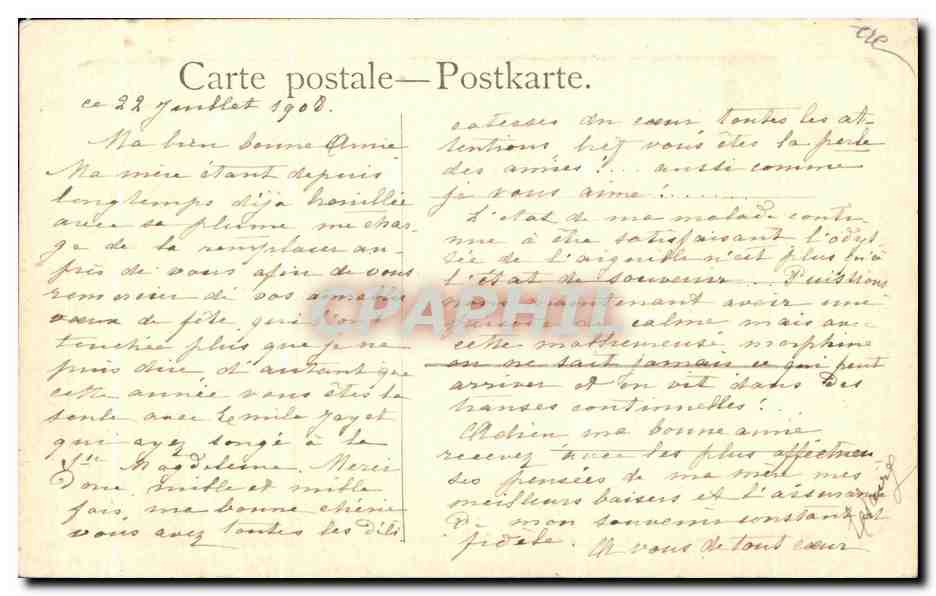 CPA Bateau de Passage die Pahre Daniel Sherrin  — Verso