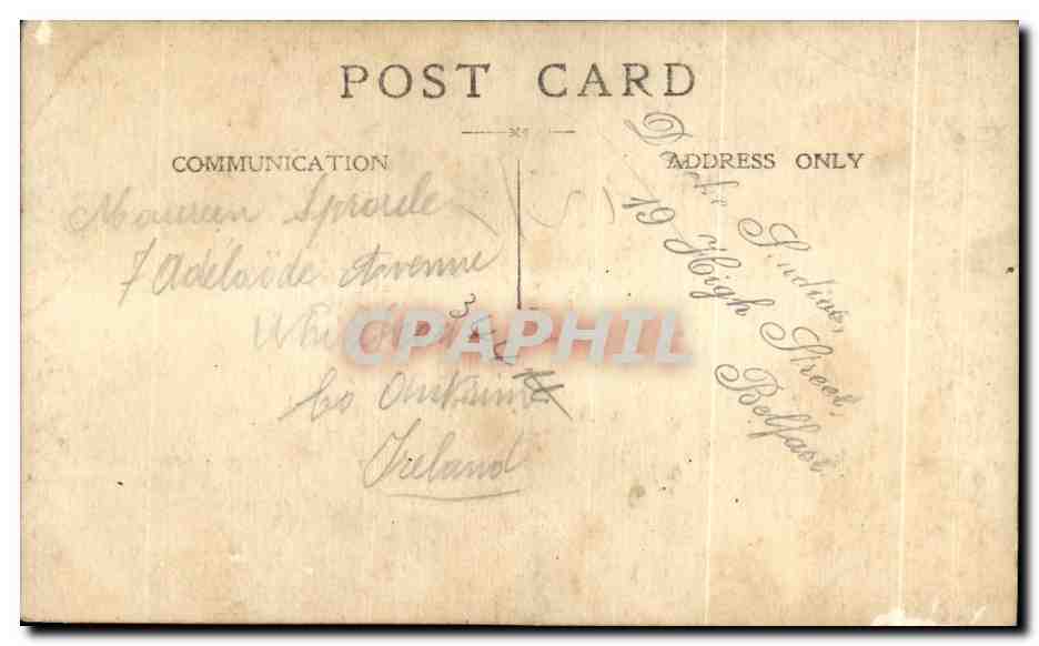 CARTE PHOTO Enfant irlande ireland Belfast — Rückseite