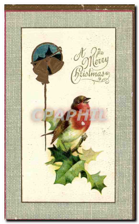 CPA Fantaisie Fleurs A Merry Christmas