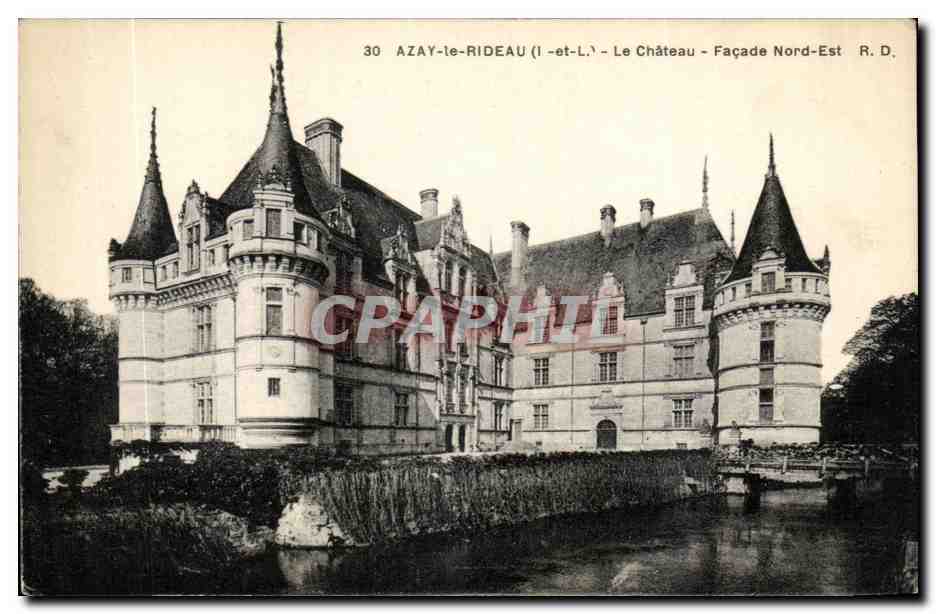Azay-le-Rideau (Indre-et-Loire) — Le Château — Façade Nord-Est — R. D.