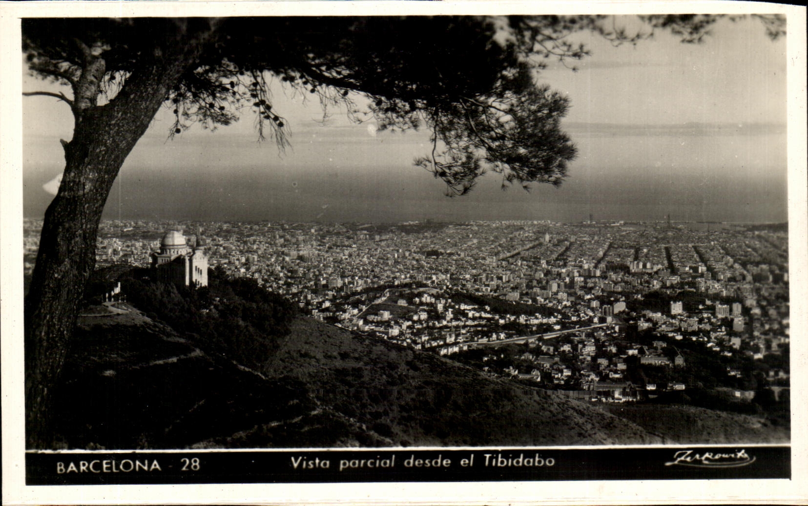 CPA Barcelona Vista parcial desde el Tibidabo