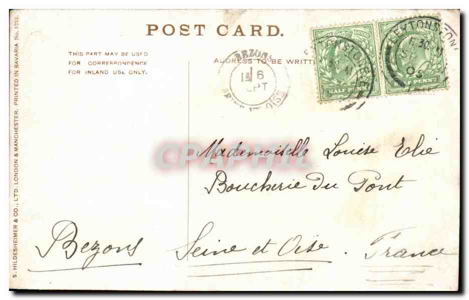 CPA Fantaisie Papillons Butterfly — Rückseite