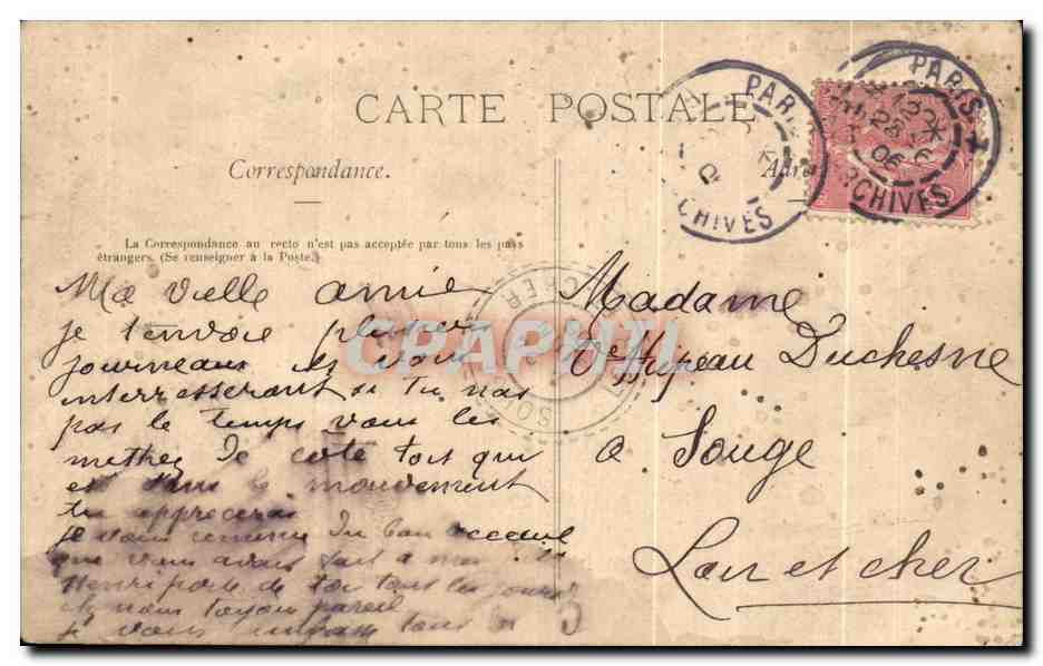 CPA Charmeuse Mes amoureux m appellent la charmeuse Femme — Back