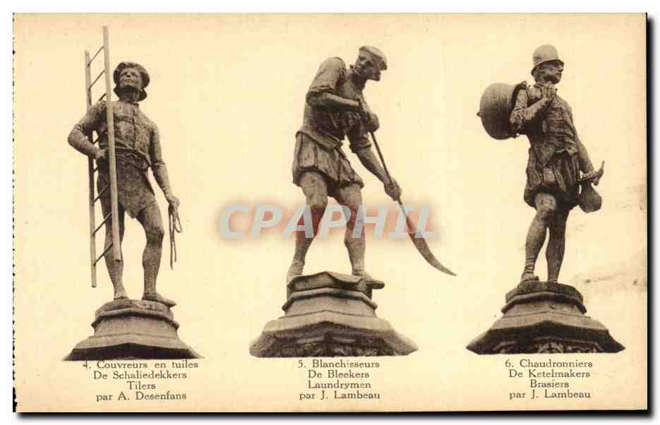 CPA Bruxelles Couvreurs en tuiles blanchisseurs Chaudronniers Belgique