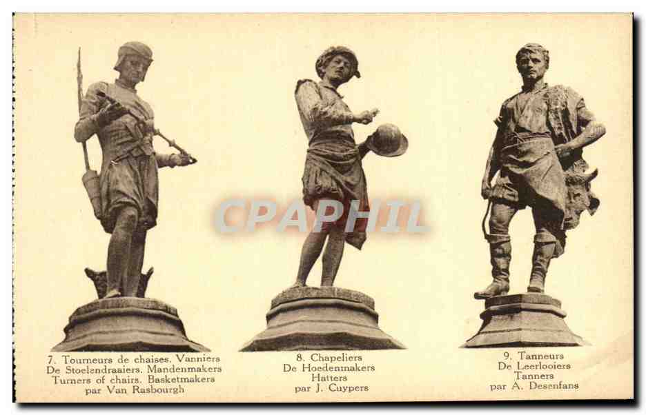 CPA Bruxelles Tourneurs de chaises vanniers Chaepleiers Tanneurs Belgique