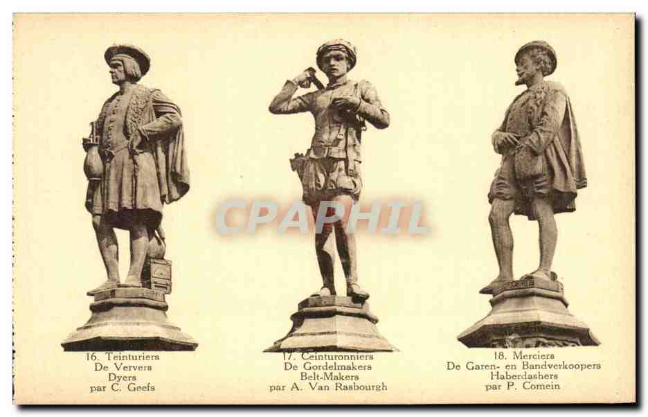CPA Bruxelles Teinturiers Ceinturonniers Merciers Belgique