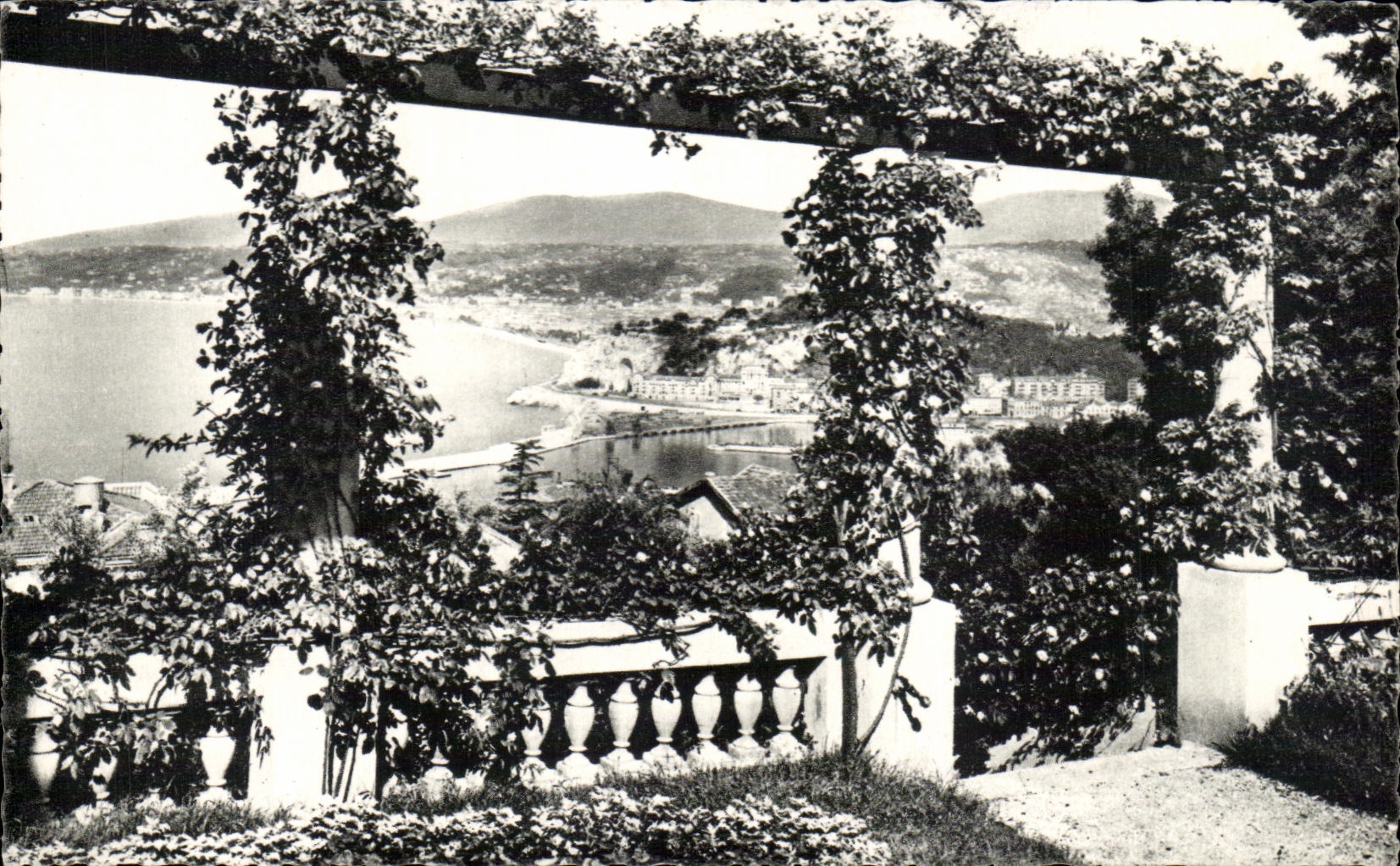 CPA Nice Vue prise entre les Pergolas fleuries