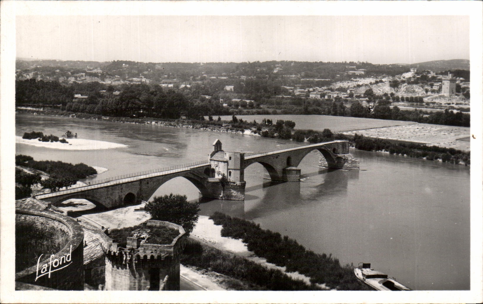 CPA Avignon (vaucluse) Pont saint Benezet sur le Rhone au lion tour philippe le bel
