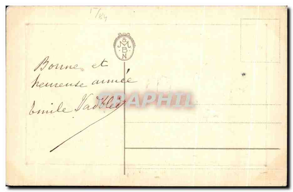CPA Fantaisie Bonne et Beureuse annee Oiseau — Rückseite