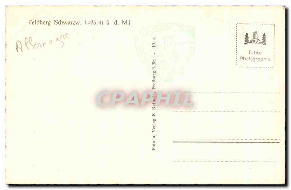 CPA Feldberg — Rückseite