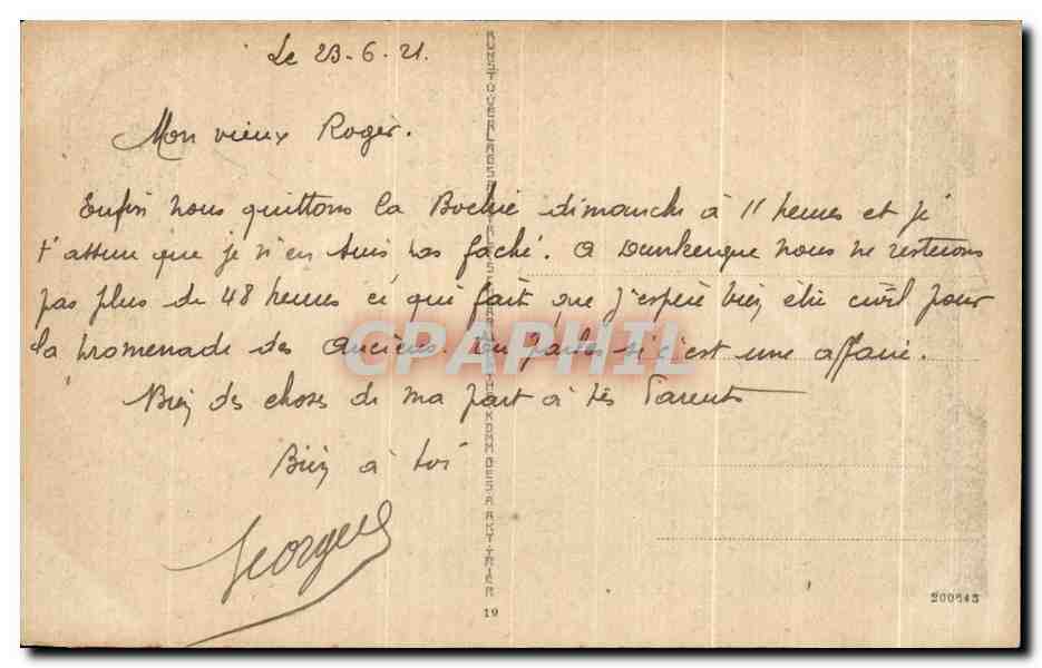 Vue de Cochem — château sur la Moselle — éditeur Letingoon, n° de série non visible — Verso