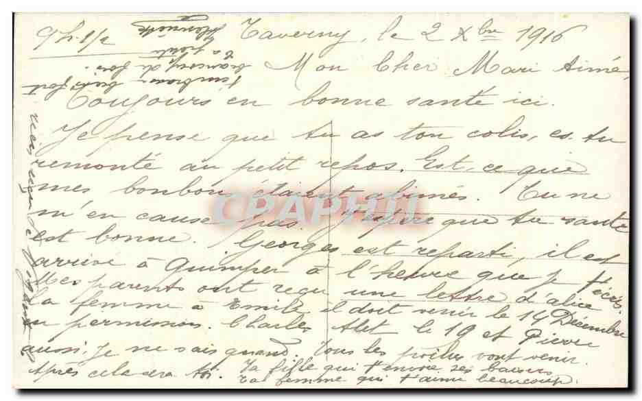 Une Pensée — de la petite femme Henriette — éditeur Henriette, n° de série non visible — Reverso