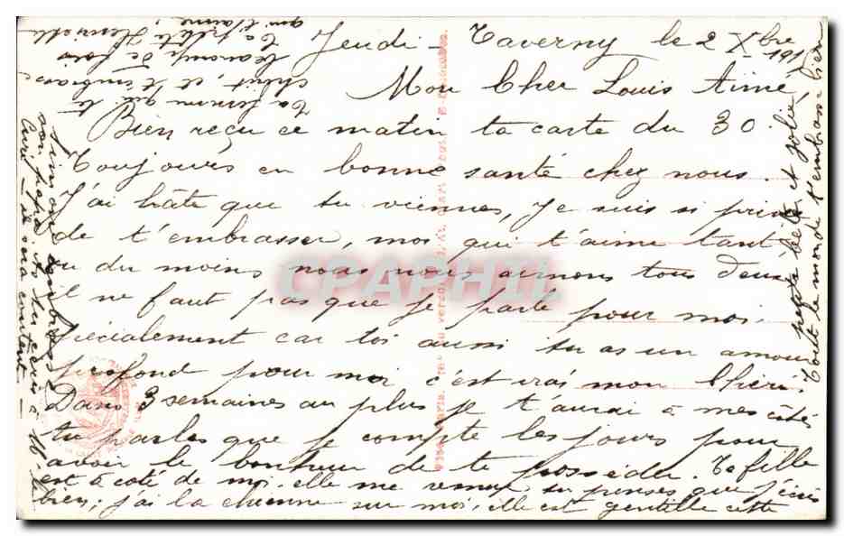CPA Fantaisie Fleurs Gloire et Bonheur — Rückseite