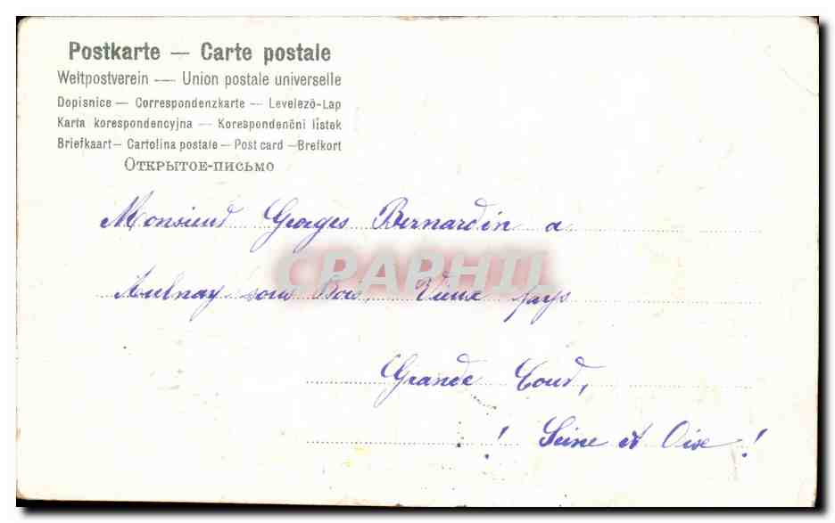 CPA Fantaisie Fleurs Je Porte Bonheur — Verso