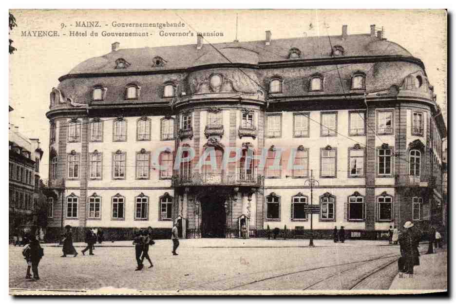 CPA Mainz Gonvernemtgabande Hotel du Governement 