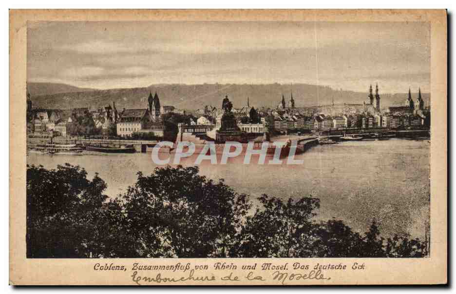 Koblenz, Zusammenfluss von Rhein und Mosel — Das deutsche Sick — Verlag: Kurzmalstal, Seriennummer nicht sichtbar