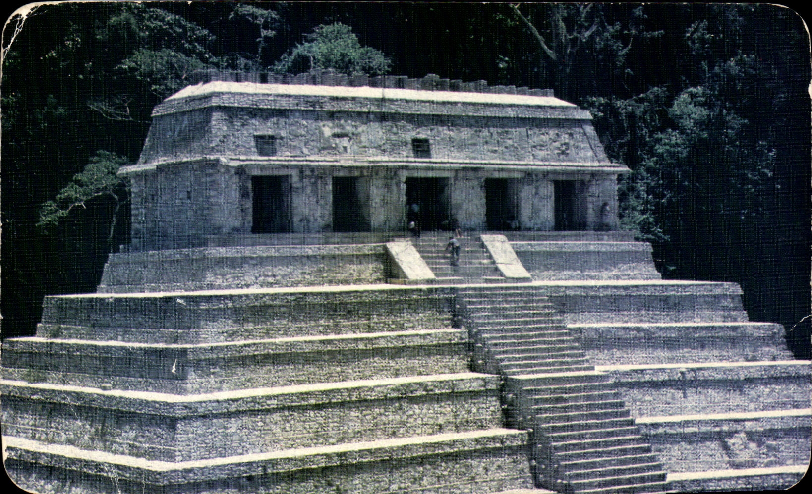 Tempel der Pyramide der Inschriften — Palenque, Chiapas — Postkarte 'Vistacolor' n° V7020