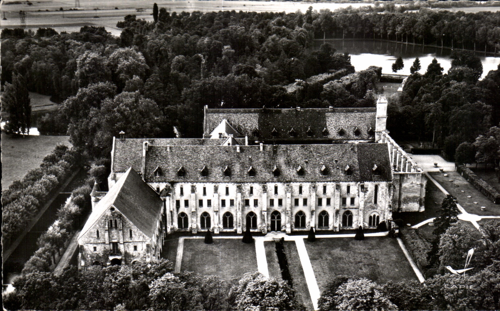 CPSM Avion Au Dessus De Abbaye de Royaumont Asnieres sur oise