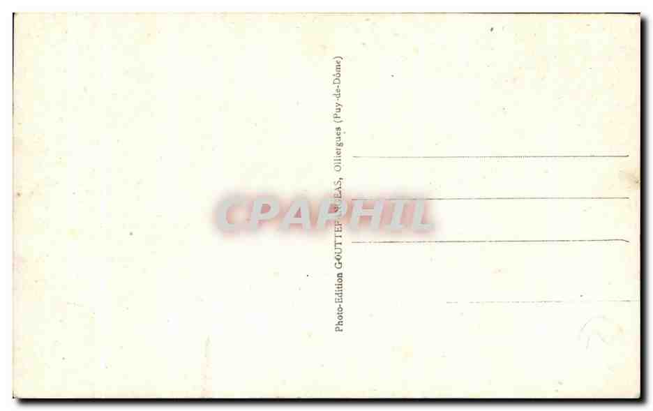 CPA La Mont Dore Funiculaire du Capucin — Verso