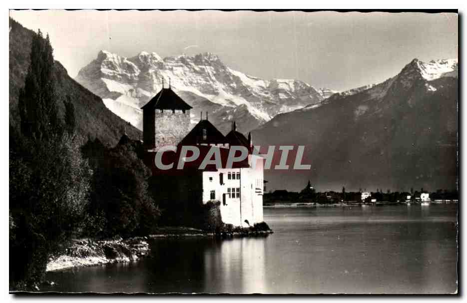 CPA Montreux Chateau De Chillon Et Dents Du Midi