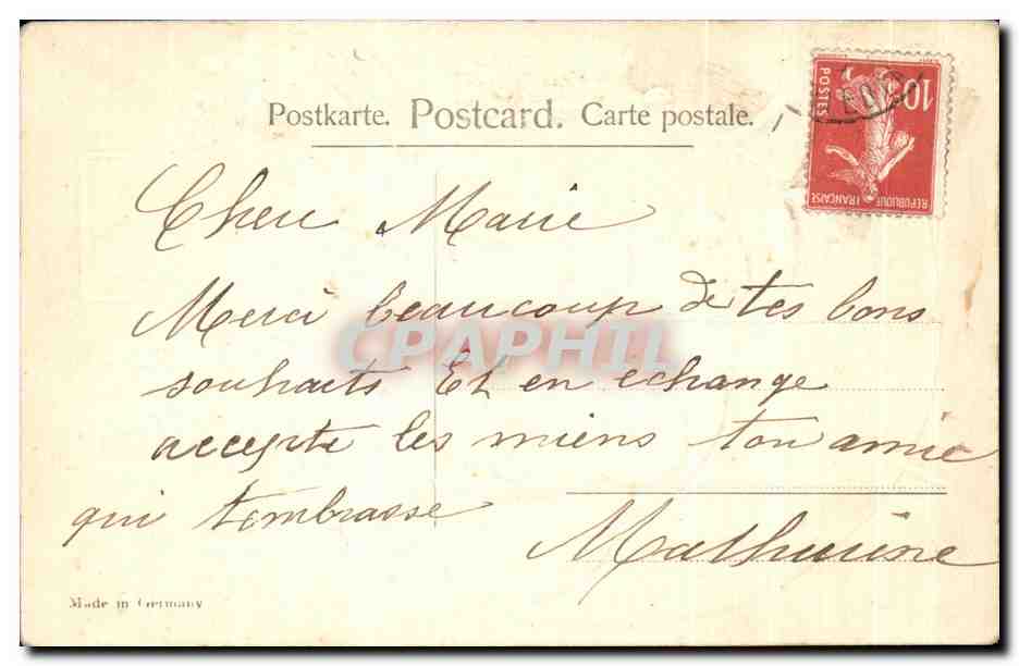 CPA Amitie Oiseaux  — Verso