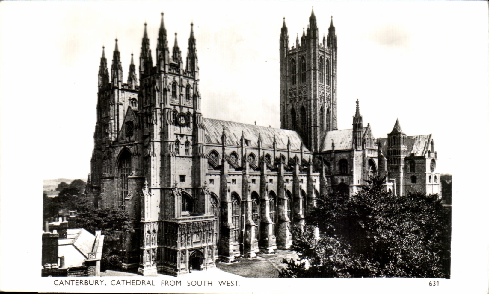 CPA Canterbury Cathedrale From South West