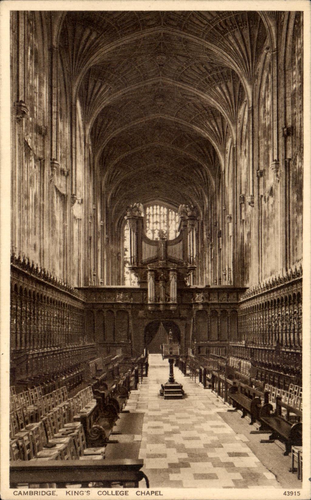 CPA Cambridge Kings College Chapel Orgue