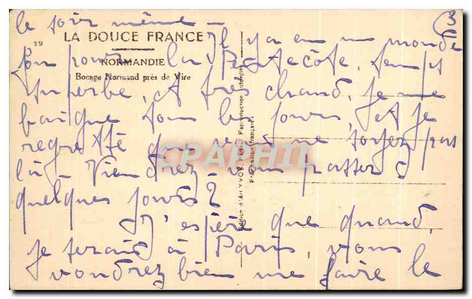 CPA Normandie Bocage Normand pres de vire — Rückseite