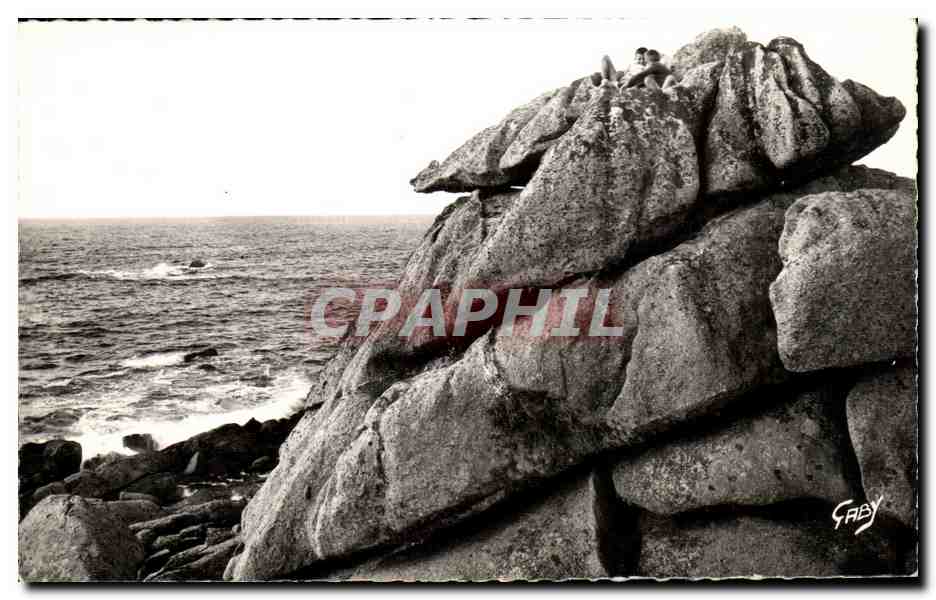 CPA Plouescat Le Rocher Curieux de La Baie Du Kernic