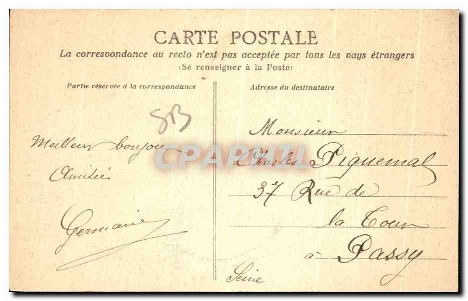 Les Bords de l'Orne — Déversoir de la Bataille — Clécy (Calvados) — L.D. — Germains — Rückseite