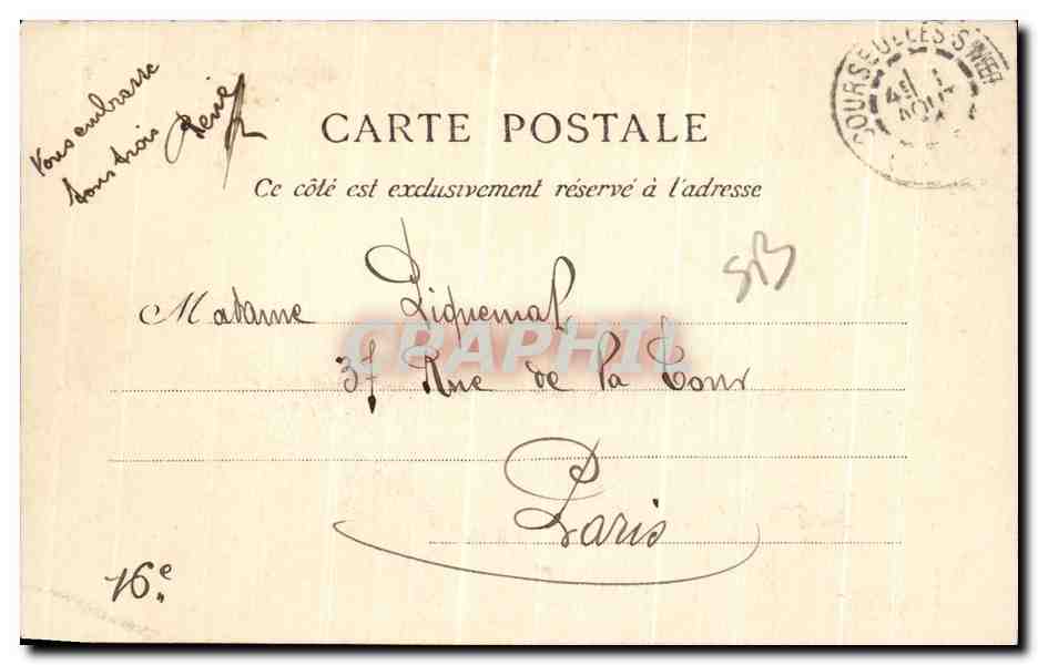 CPA La Normandie Courseulles Le Chateau — Rückseite