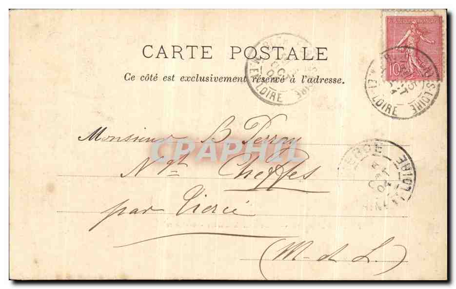 CPA Environs d'Angers mairie de Rochefort Sur Loire — Rückseite