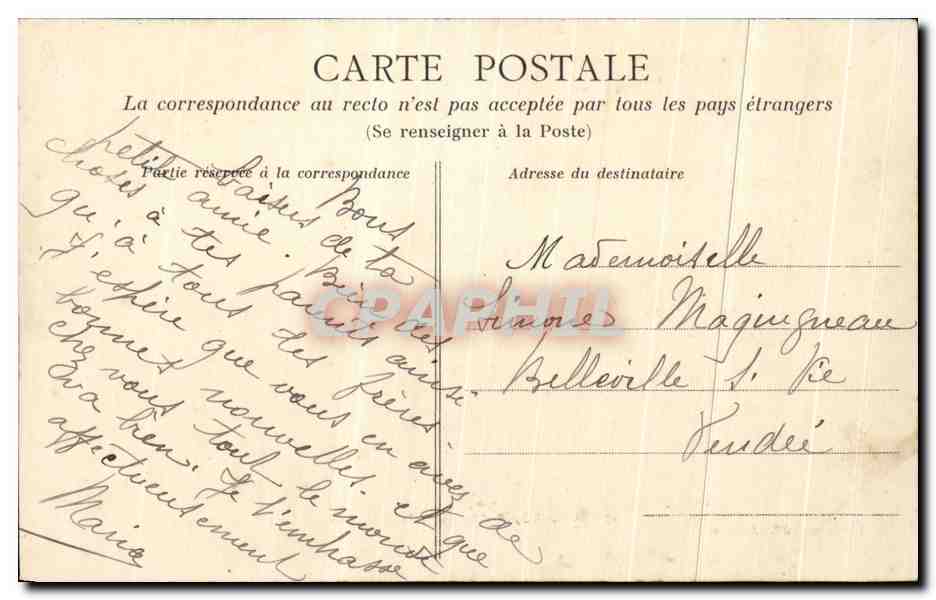 CPA Angers Le Jardin de la Prefecture — Rückseite